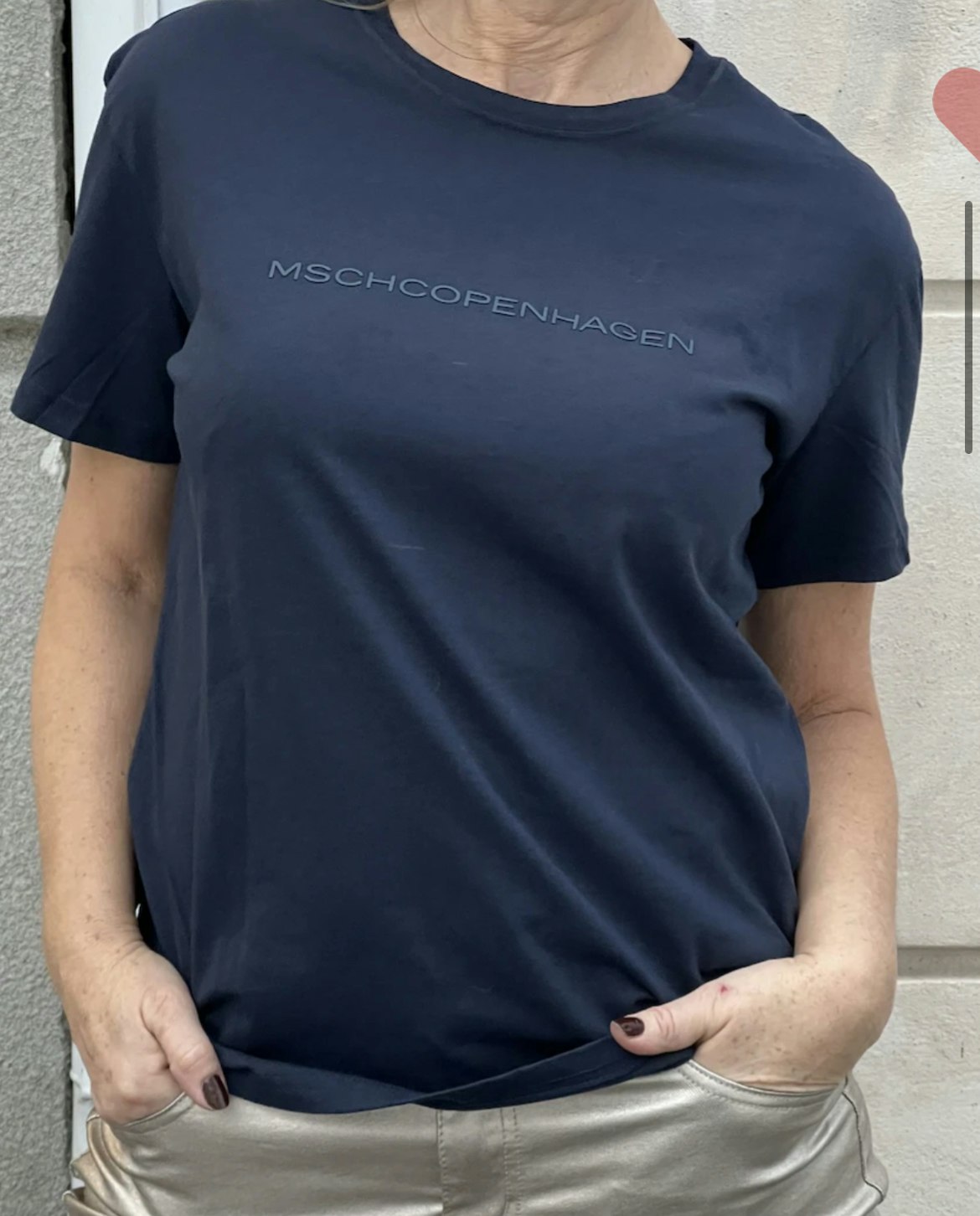 T-shirt MSCH marinblå