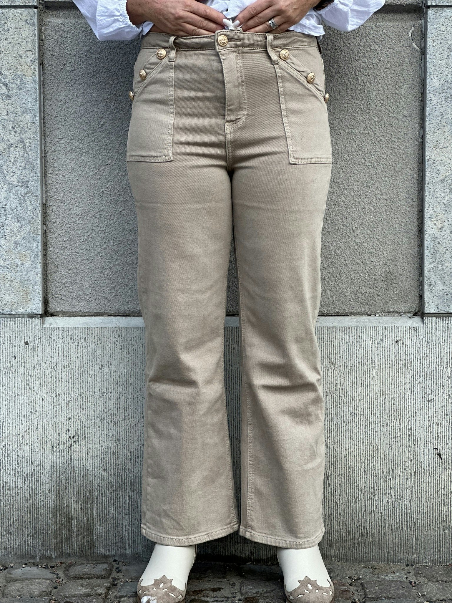 Stretchig jeans beige  ZENDA