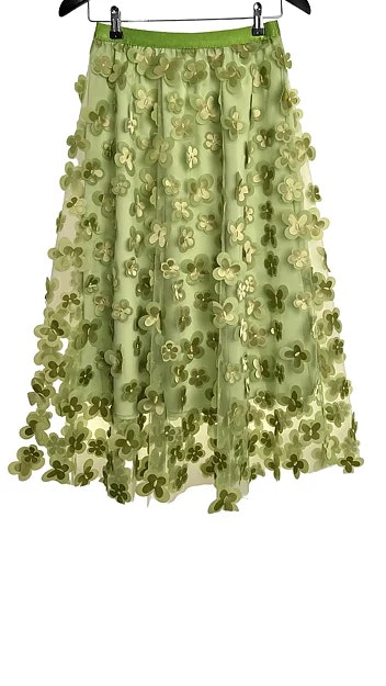 Flower skirt green