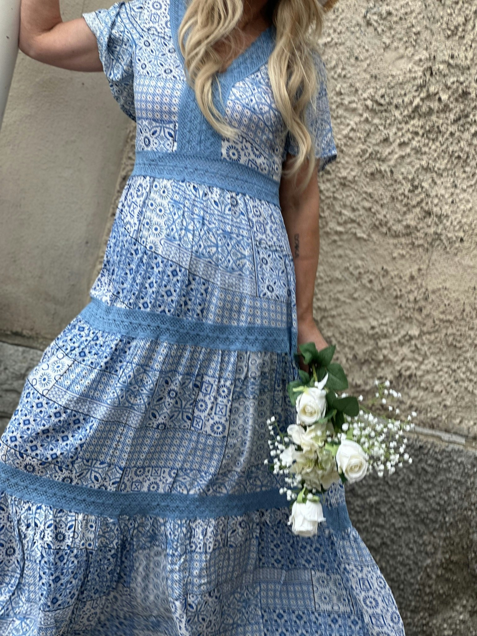 Blå klänning LEONORA