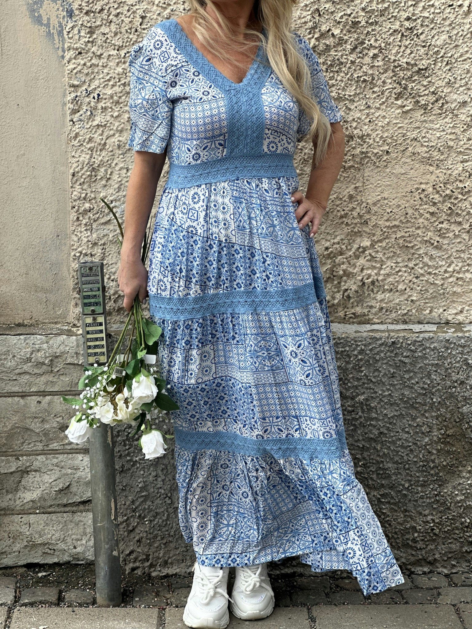 Blå klänning LEONORA