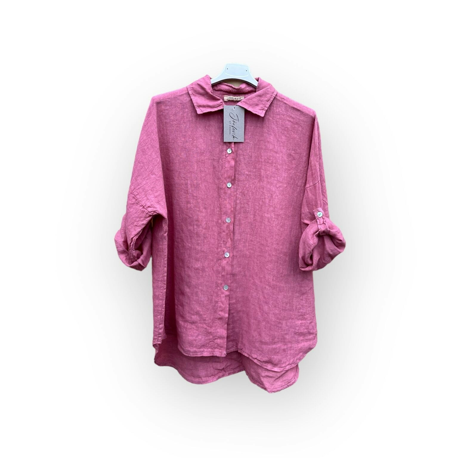 FELICIA linneskjorta rosa