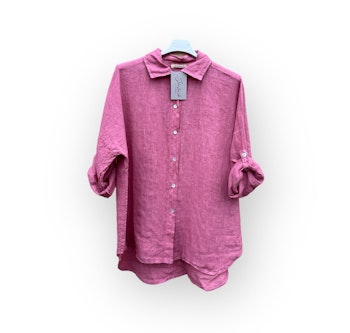 FELICIA linneskjorta rosa
