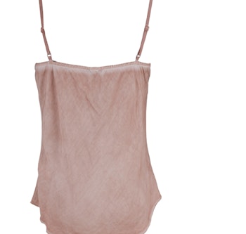 Satin strap top dusty rose