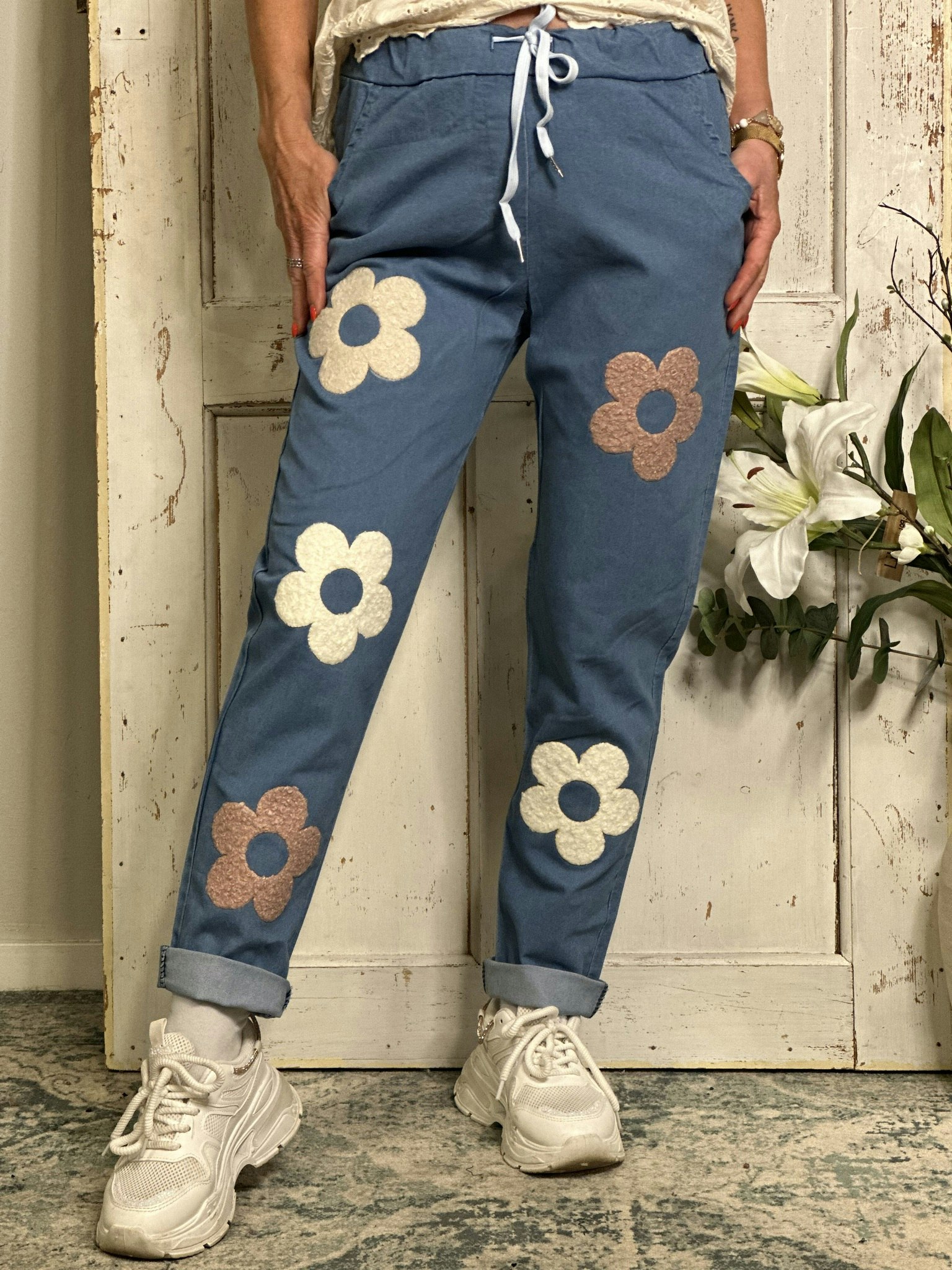 Magisk byxa FLOWER jeans