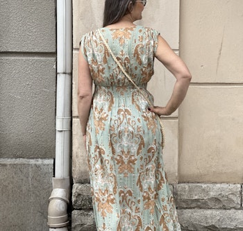 Turkos /brun klänning