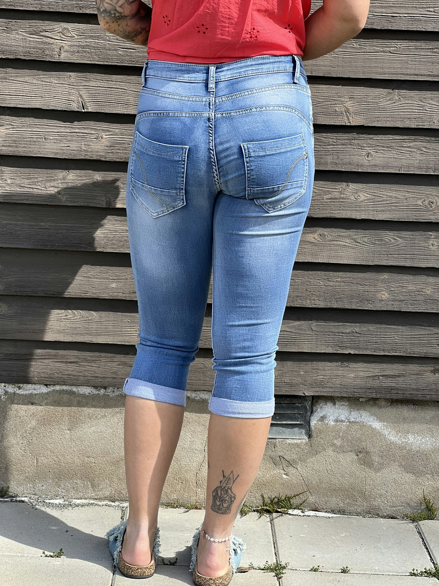 Capri byxa jeans