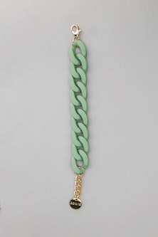 Big chain armband ,ljusgrön matt