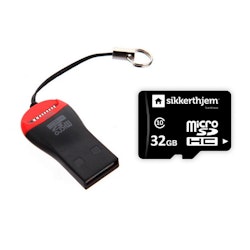 Sikkerthjem 32GB microSD + USB-adapter