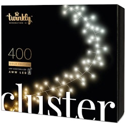 Twinkly Ljusslinga Cluster 400 AWW LED Gen.II Gold Edition