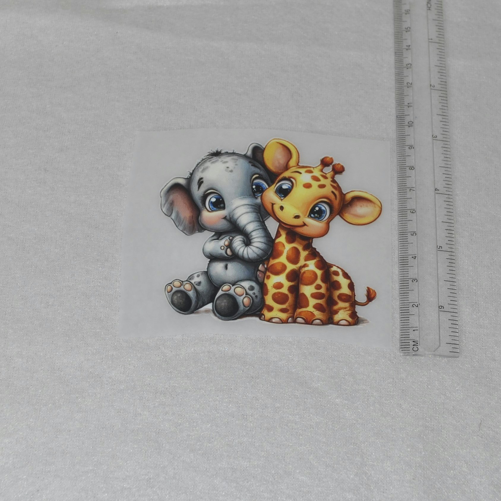 Vinyltryck söta djur ca 8 x 9 cm