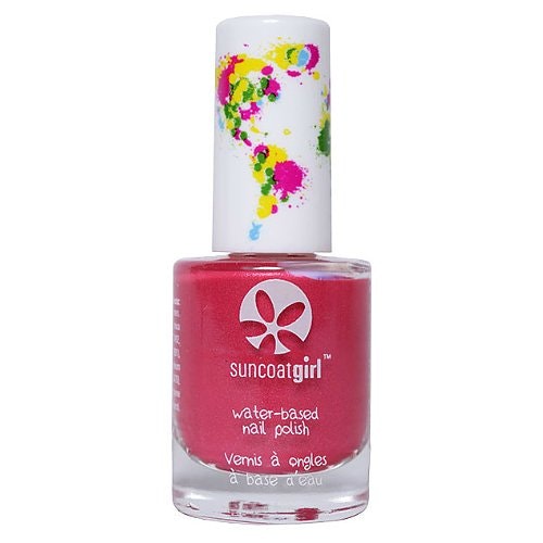 Giftfritt nagellack från Suncoat. Färg Princess Dress (mörkrosa)