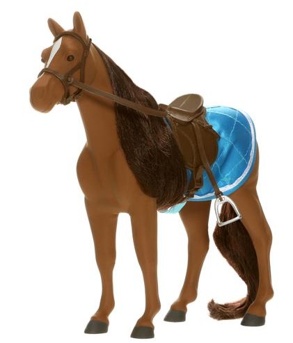 Fin häst med tillbehör passande till de fina dockorna från Lottie.
