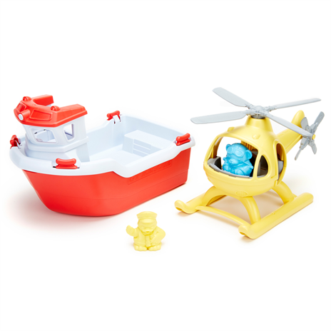 Green toys Räddningsbåt och helikopter