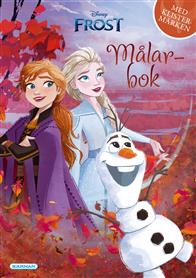 32 sid målarbok med klistermärken och glitter med karaktärerna från Frozen.