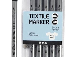 Textilpennor 6-p svart
