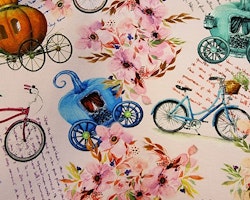 Trikå - Rosa med cyklar