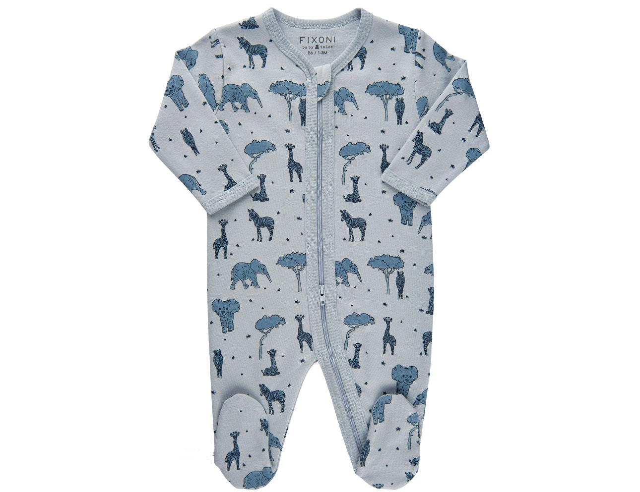 Fixoni pyjamas ljusblå - Personligt utvalda leksaker, barnkläder och annat  till baby och barn.