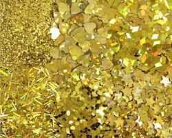 Glitter och paljetter Guld