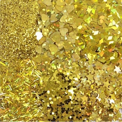Glitter och paljetter Guld