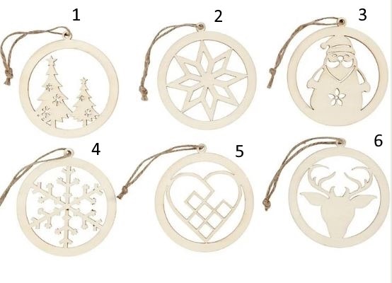 Julhängen i trä - 6 olika att välja på
