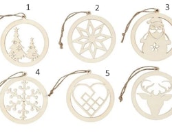 Julhängen i trä - 6 olika att välja på