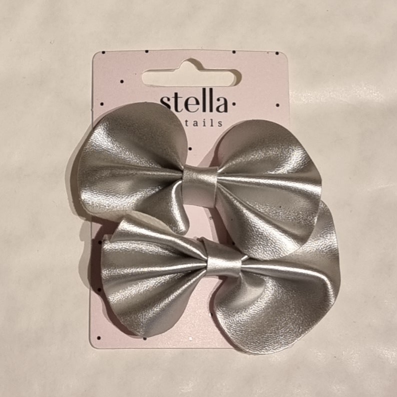 2-pack hårspännen silver