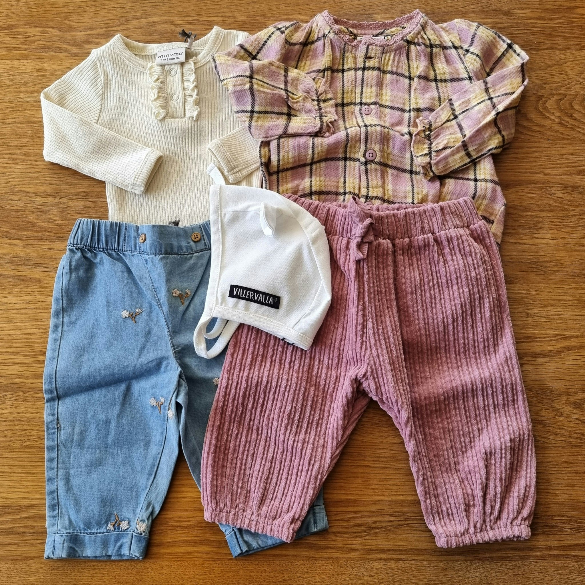 Minymo/Fixoni/Villervalla Klädpaket NR 1 storlek 56 flicka 70%