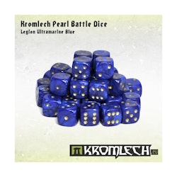 Kromlech Pearl Battle Dice - Legion Ultramarine Blue  12mm (25 dice)