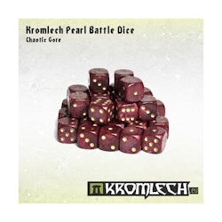 Kromlech Pearl Battle Dice - Chaotic Gore  12mm (25 dice)