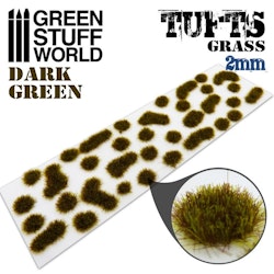 Grass TUFTS - 2mm self-adhesive - DARK GREEN