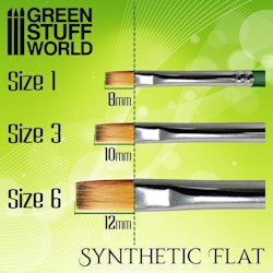 GREEN SERIES Flat Synthetic Brush Size 1
