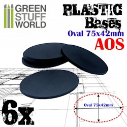 Plastic Bases - Oval Pill 75x42mm AOS