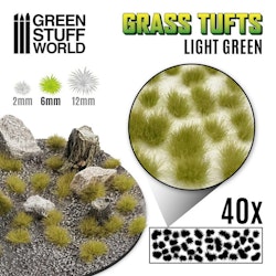 Grass TUFTS - 6mm self-adhesive - LIGHT GREEN
