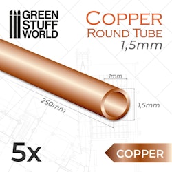 Round Copper tube 1,5mm