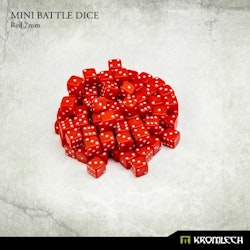 Mini Battle Dice 100x Red 7mm
