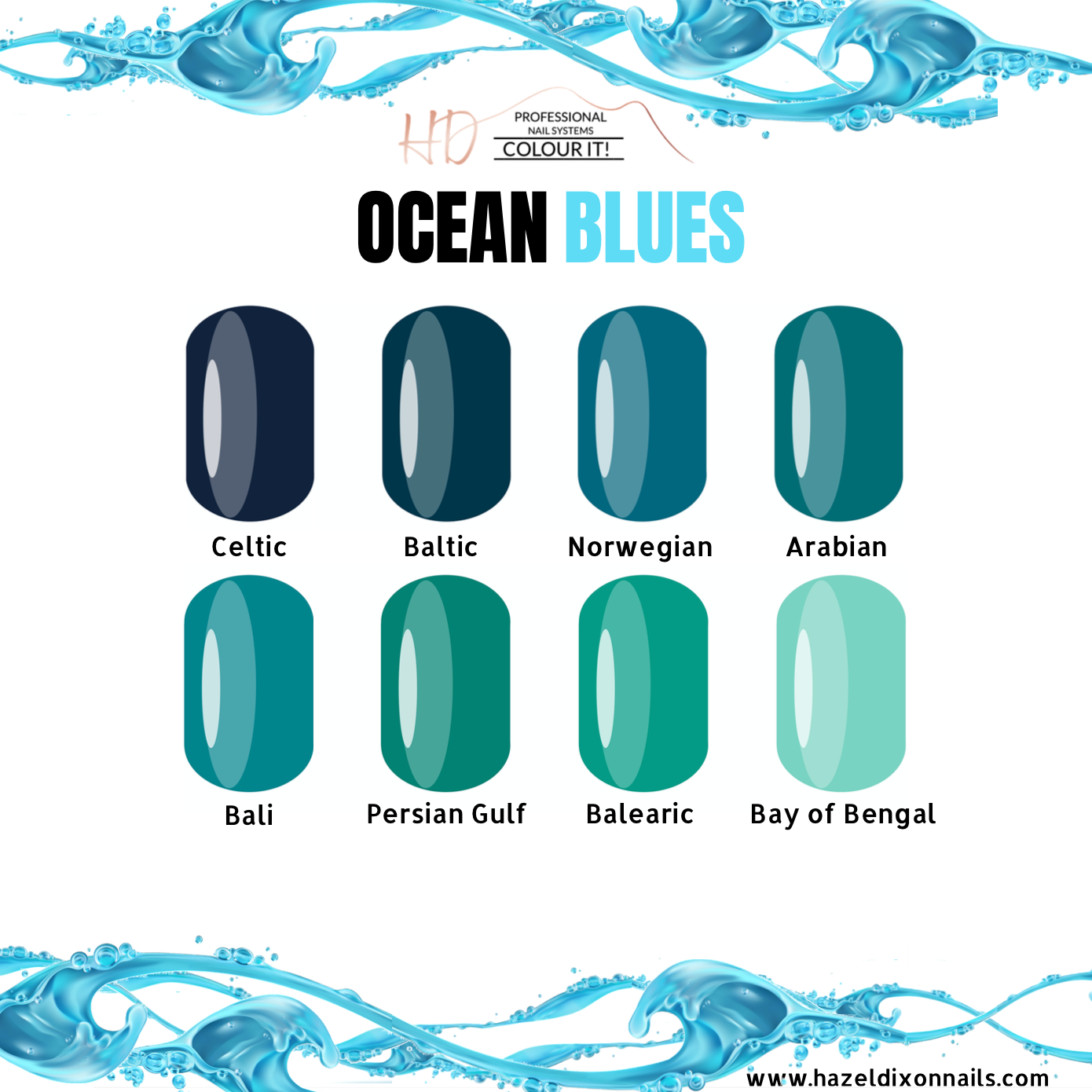 Press On Nails - Ocean Blues