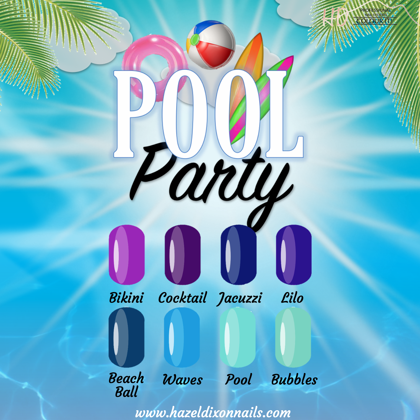 Press On Nails - Pool Party