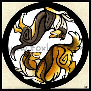 T-shirt, Yin Yang vit – Collie