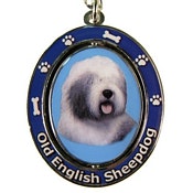 Nyckelring, spinning – Old english sheepdog