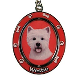 Nyckelring, spinning – West highland white terrier