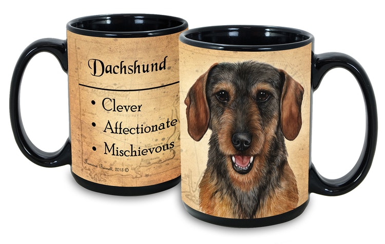 Mugg, My faithful friends – Tax, strävhårig, viltfärgad