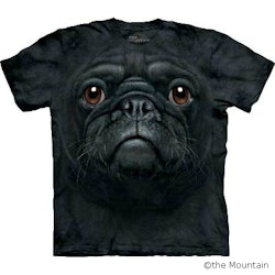T-shirt FACE – Mops, svart