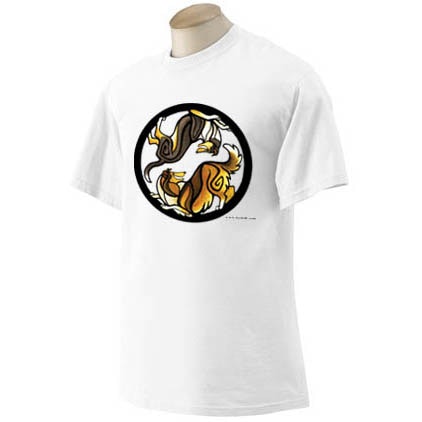 T-shirt, Yin Yang vit – Collie