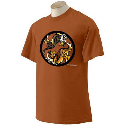 T-shirt, Yin Yang orange – Collie