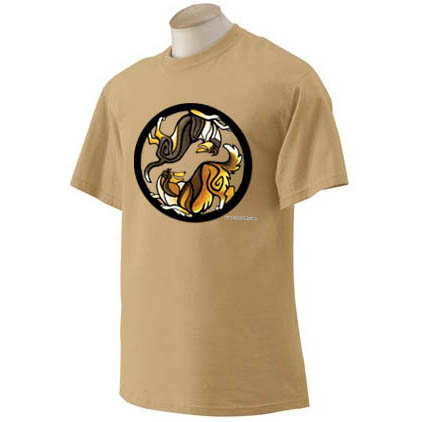 T-shirt, Yin Yang ljusbrun – Collie