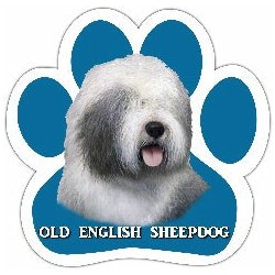 Bilmagnet, tass – Old english sheepdog