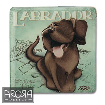 Kylskåpsmagnet, Pedigree Pals – Labrador retriever, choklad