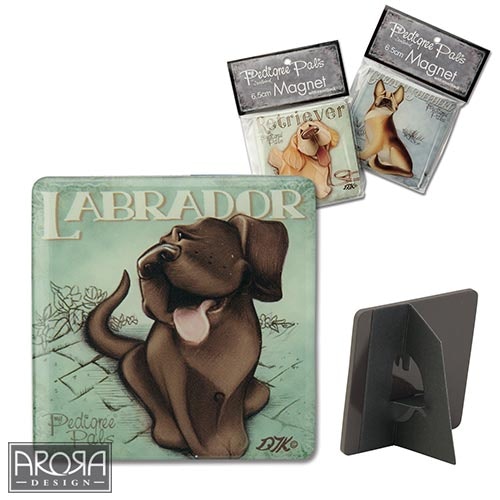 Kylskåpsmagnet, Pedigree Pals – Labrador retriever, choklad