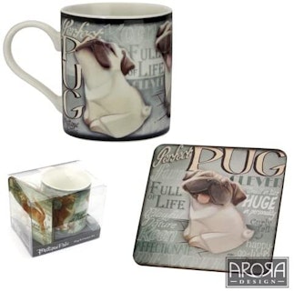 Mugg med underlägg – Mops